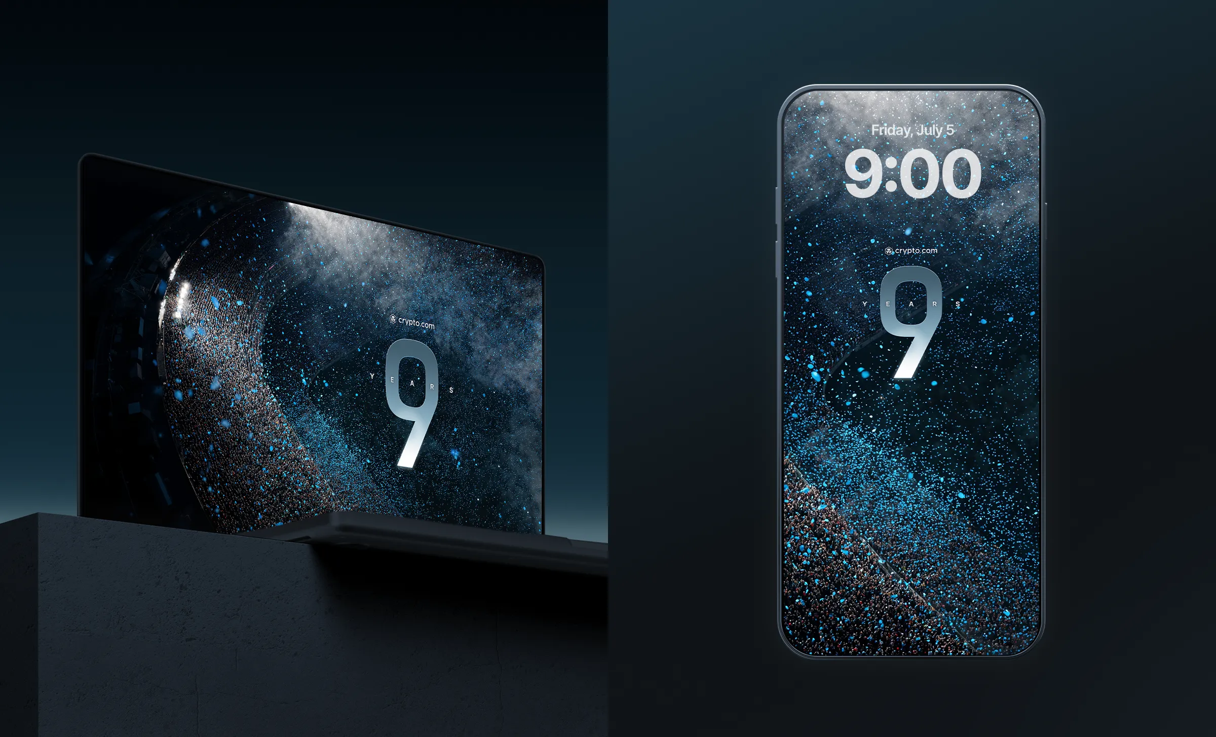 Crypto com 9th Anniversary Wallpaper