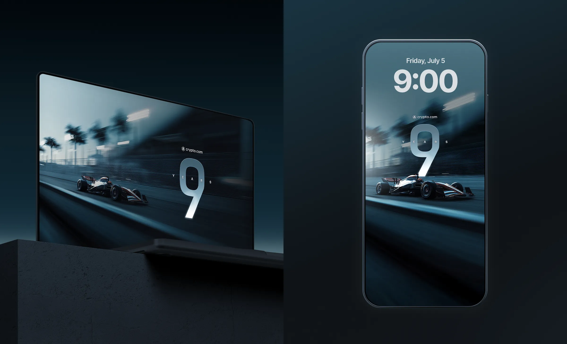 Crypto com 9th Anniversary Wallpaper