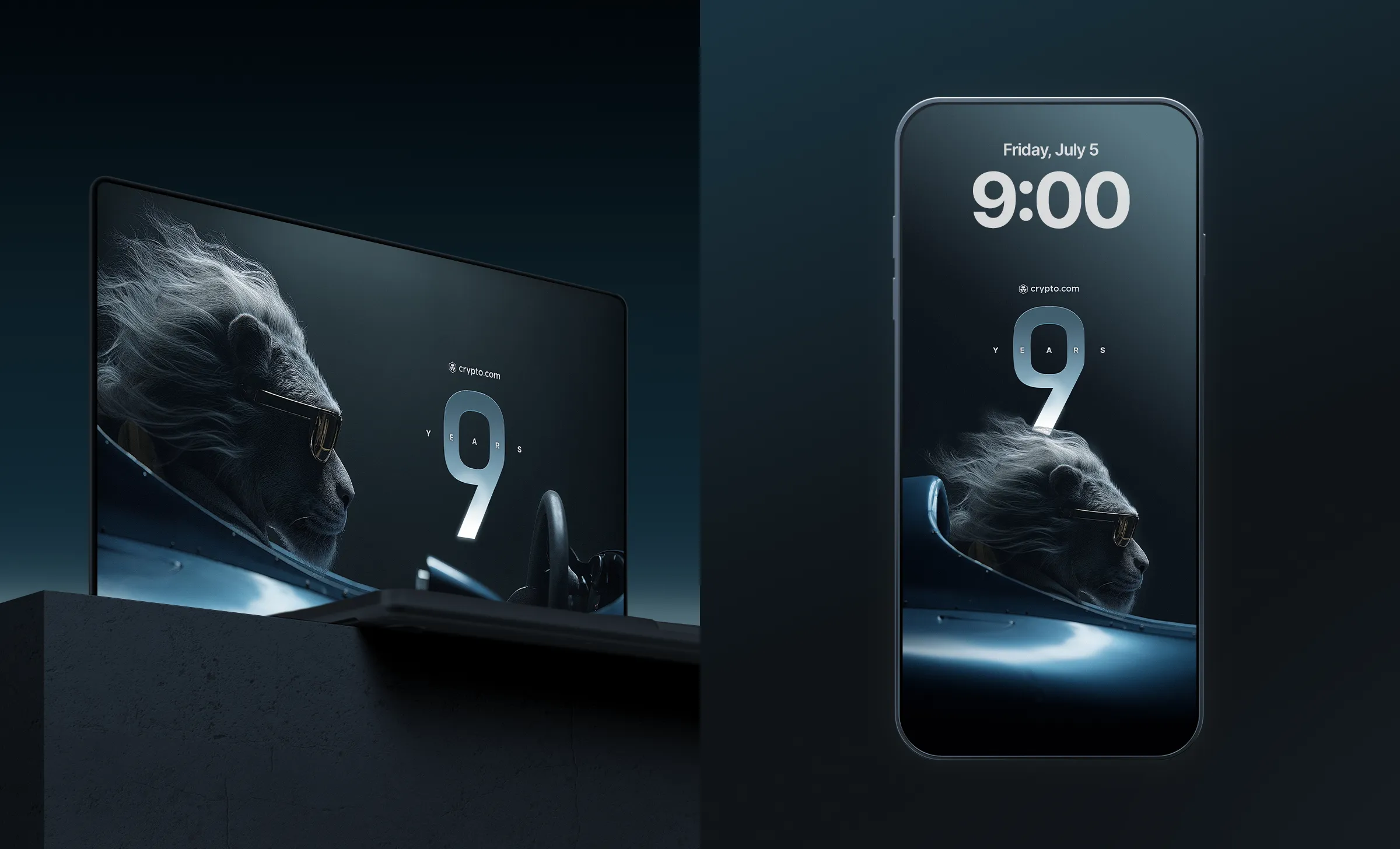 Crypto com 9th Anniversary Wallpaper