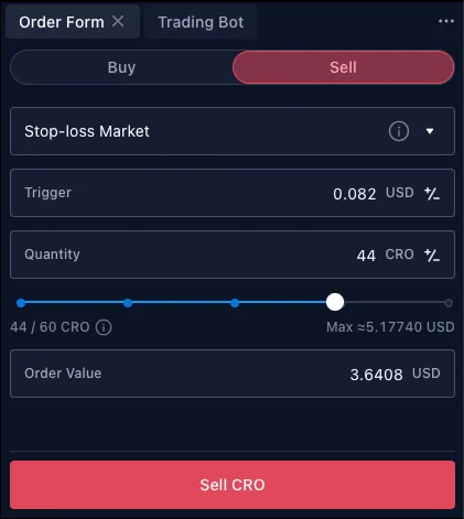 How to Set Stop Loss Orders step 2