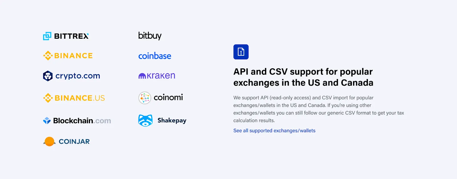supported crypto wallets and exchanges tax